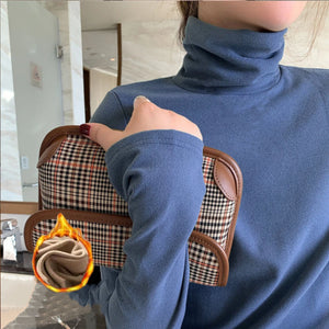 Blusa Térmica de Gola Alta com Toque Aveludado Azul 03