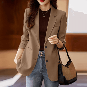 Blazer Feminino Casual Marrom 3