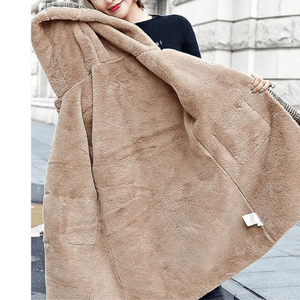 Casaco Feminino de Inverno Forrado Bege 3