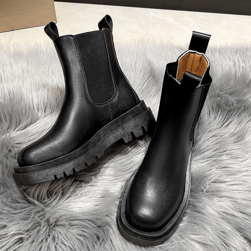 Bota Feminina Cano Médio Tratorada Preto 9