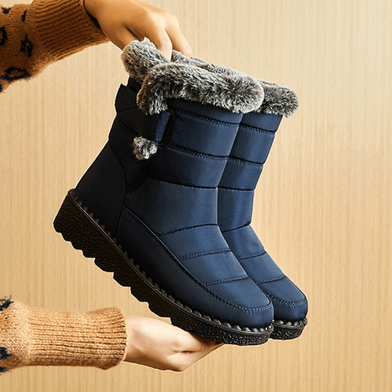 Bota Feminina de Inverno Impermeável Azul 11