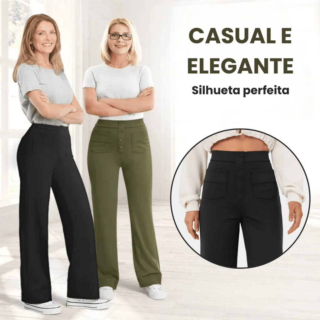 Calça Casual Cintura Alta Lunna
