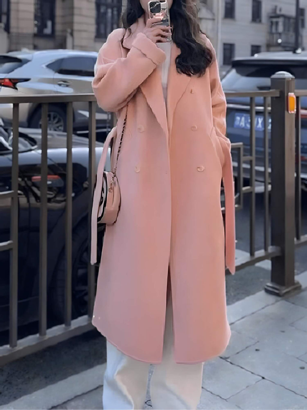 Casaco Feminino Longo de Lã Batida Isidro