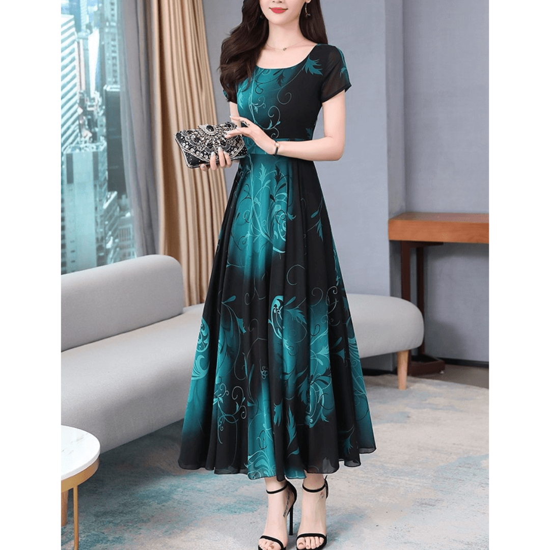 Vestido Mídi de Chiffon Feminino