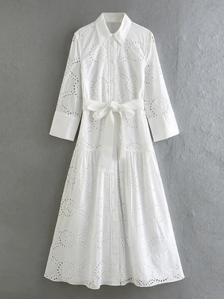 Vestido Mídi de Laise Branco 4