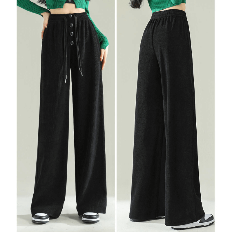 Calça Feminina de Veludo Preto 6