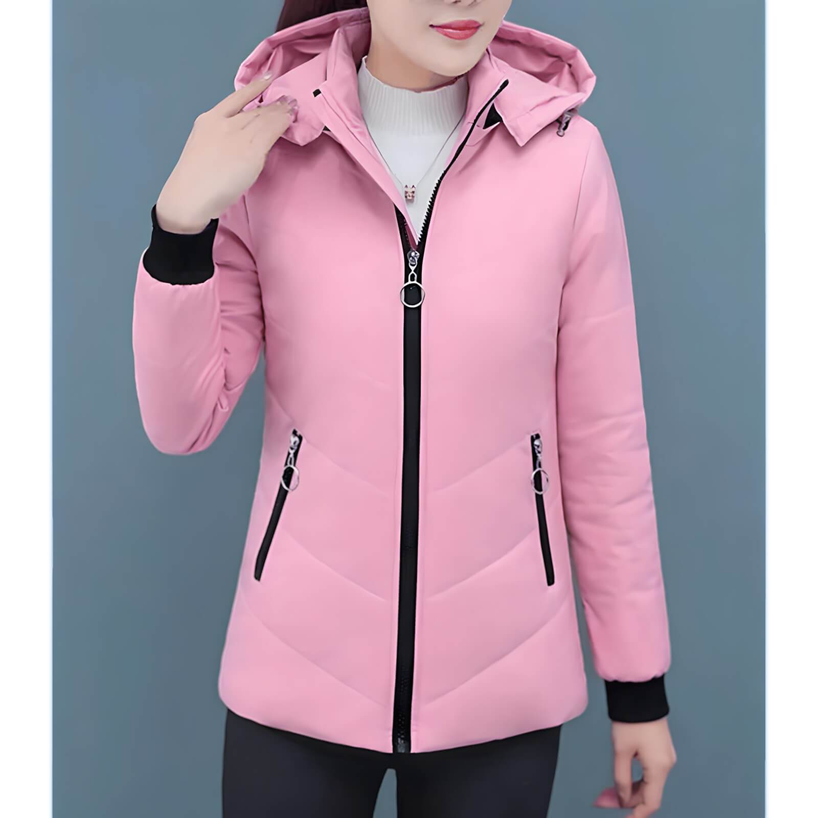 Jaqueta Feminina Forrada Rosa 7