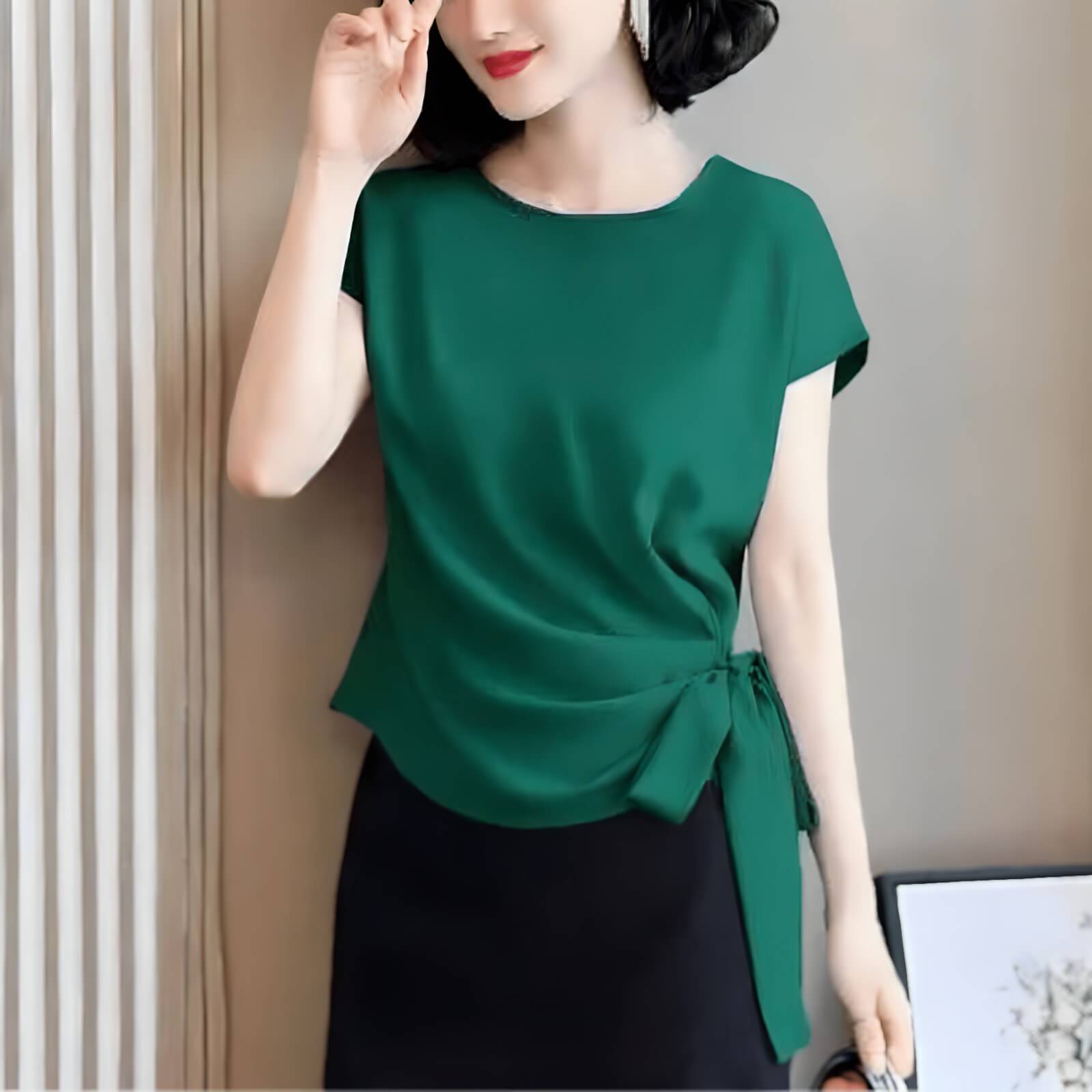 Blusa Feminina com Amarração Verde 5