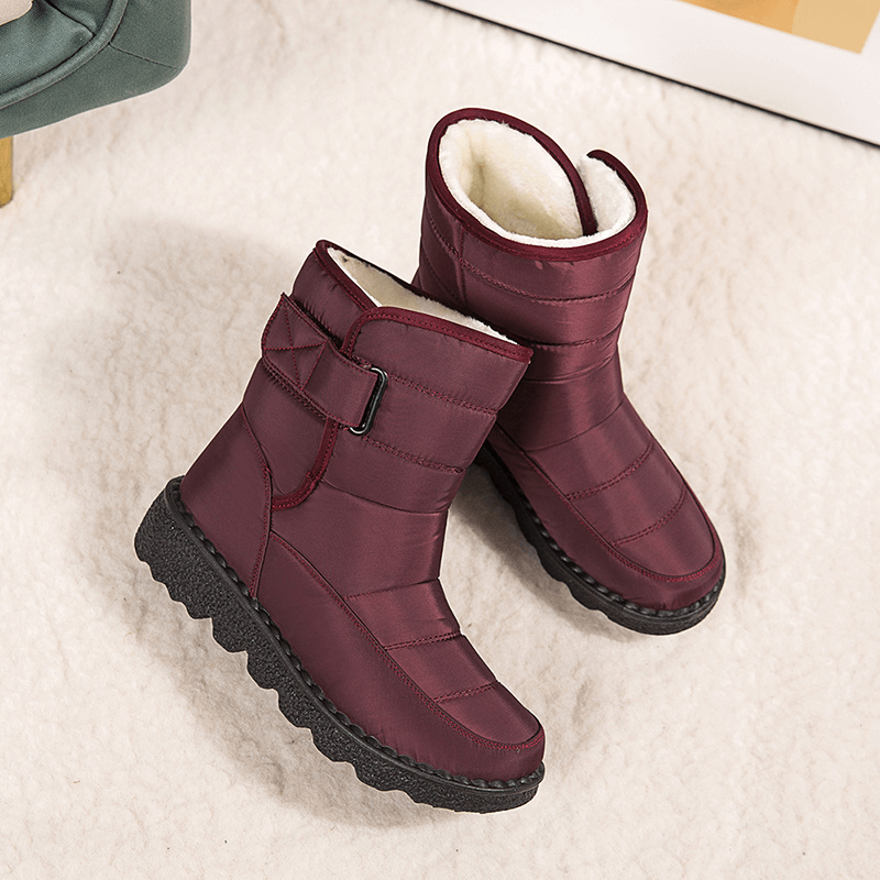 Bota Feminina de Inverno Impermeável Bordô 21