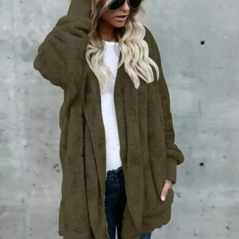 Casaco Feminino de Pelinhos Verde Miltiar 5