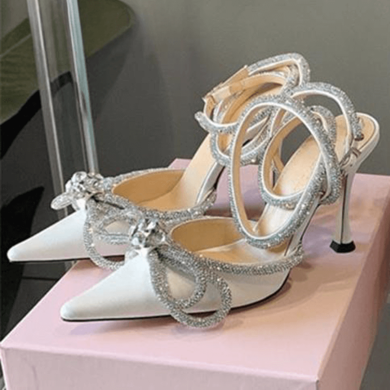 Scarpin Salto Alto Fino Branco 3