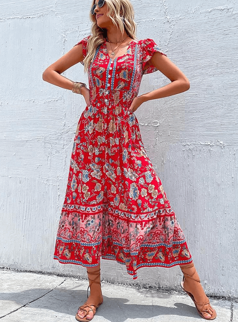 Vestido Mídi  Vermelho 1