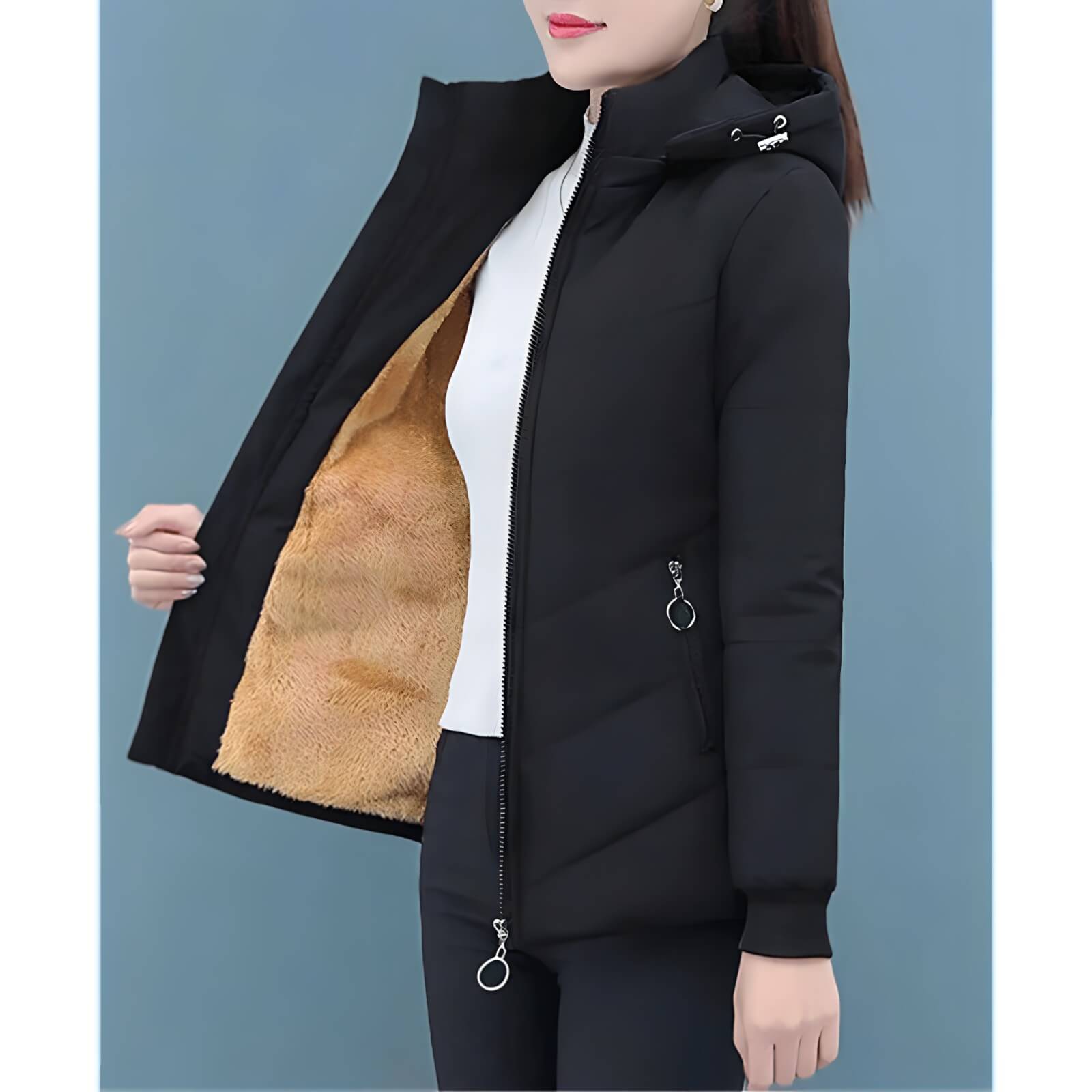 Jaqueta Feminina Forrada Preto 3