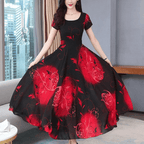 Vestido Mídi de Chiffon Feminino