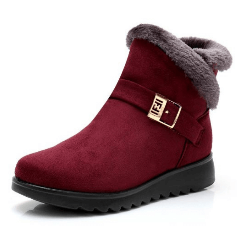 Bota Cano Curto Forrada em Veludo