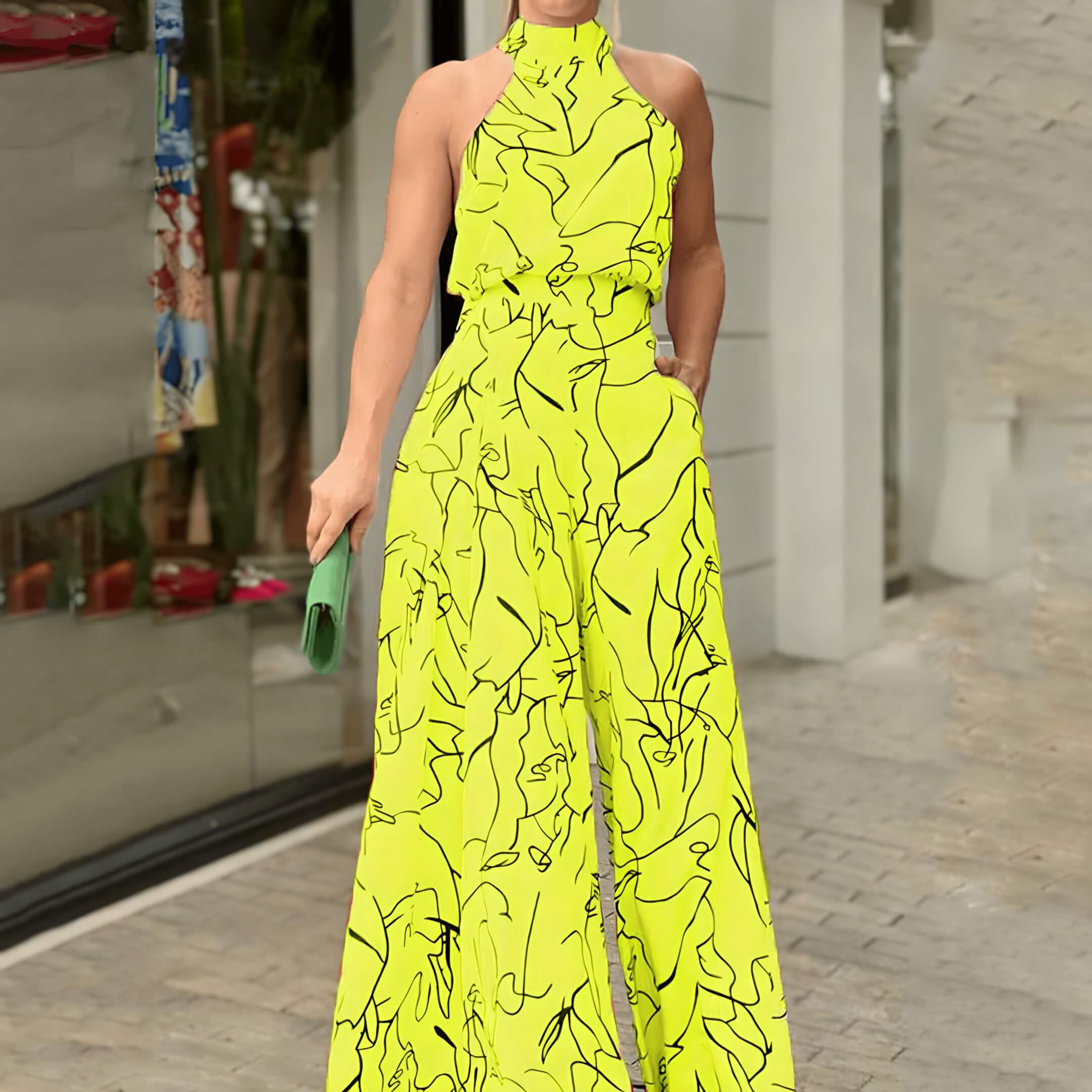 Macacão Pantalona Amarelo 11