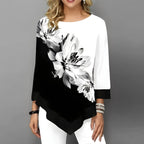 Blusa Floreada Preto 3