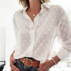 Camisa Casual Feminina de Poá