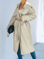 Casaco Longo Feminino Trench Bege 1