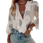 Camisa Com Babados Escritura