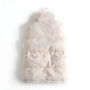 Colete Feminino Puffer Bege3