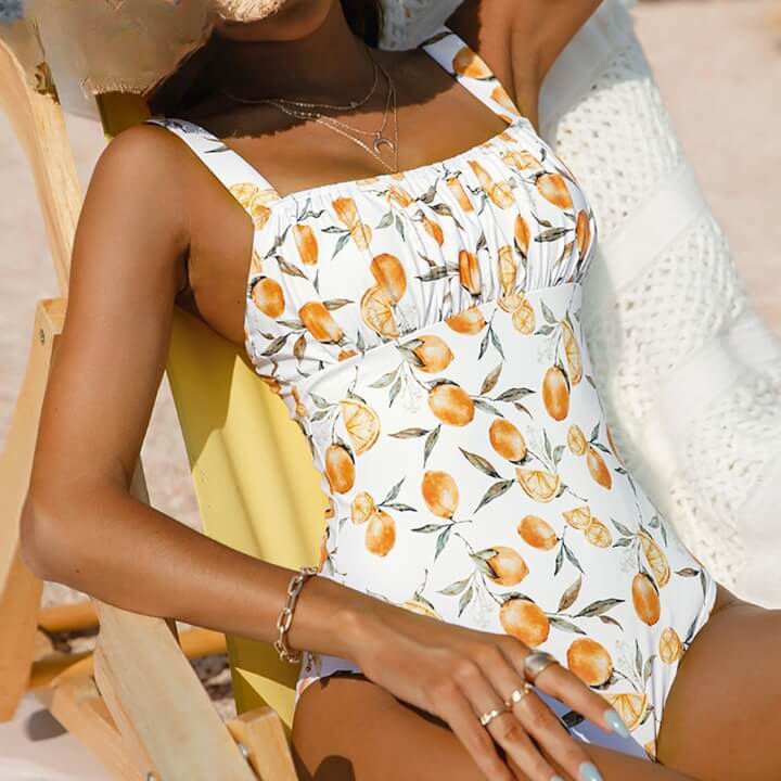 Maiô Crisântemo P / Branco Estampado 09