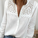 Camisa com Detalhes em Renda Lamia