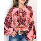 Blusa Estampada Rosa 4