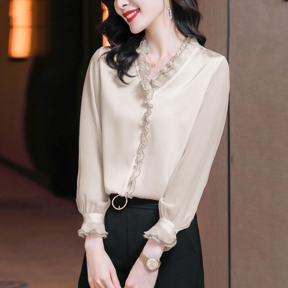 Camisa de Chiffon Feminina