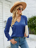 Blusa De Renda Bristol Azul / P 67
