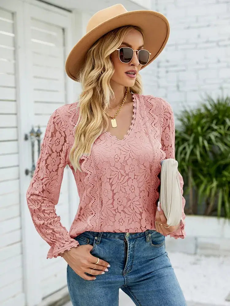 Blusa De Renda Bristol Rosa / P 67