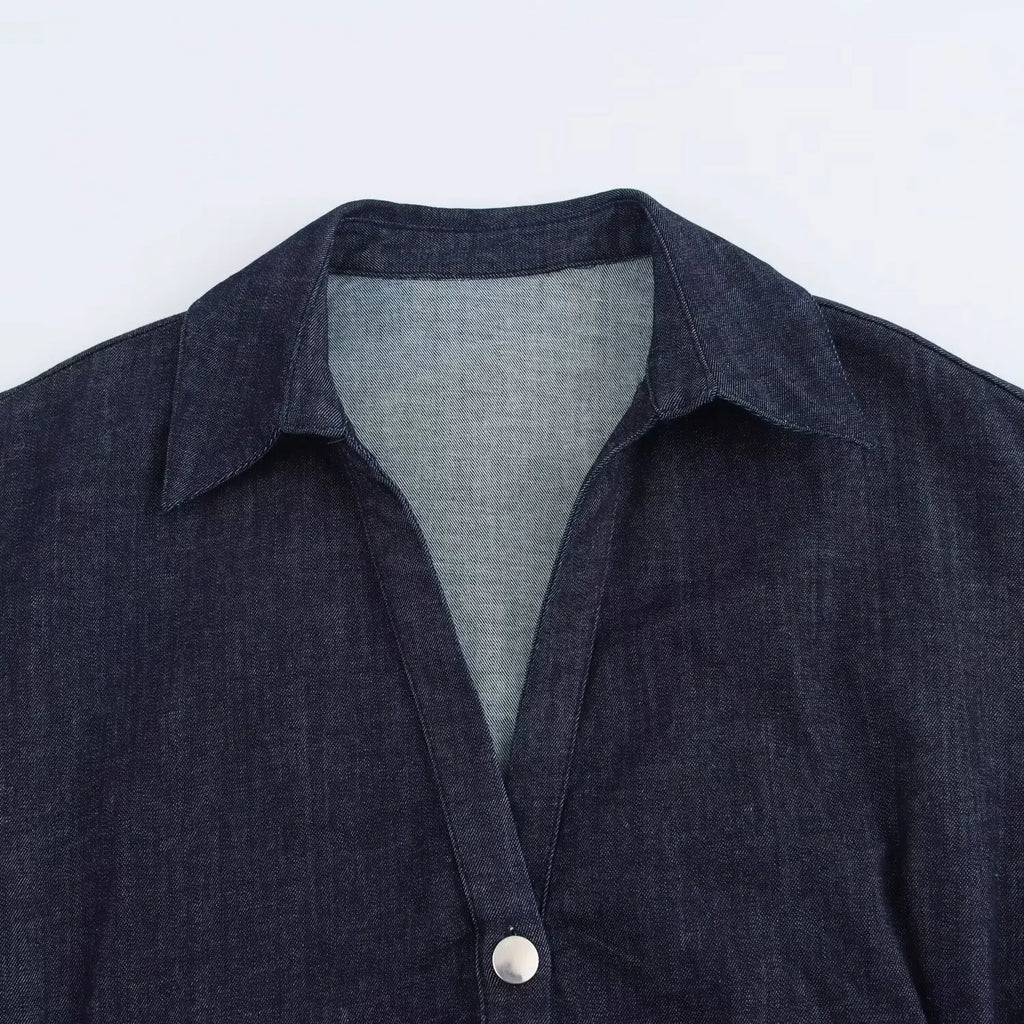 Vestido Midi Azul Marinho 09