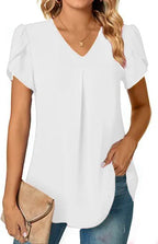 Blusa Elegante Gola V Branco 03