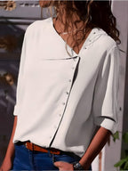 Camisa de Chiffon Branco 2