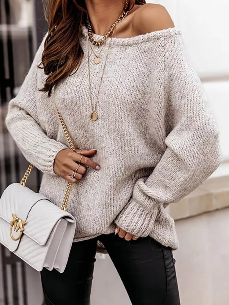 Suéter Casual Feminino Bege 1