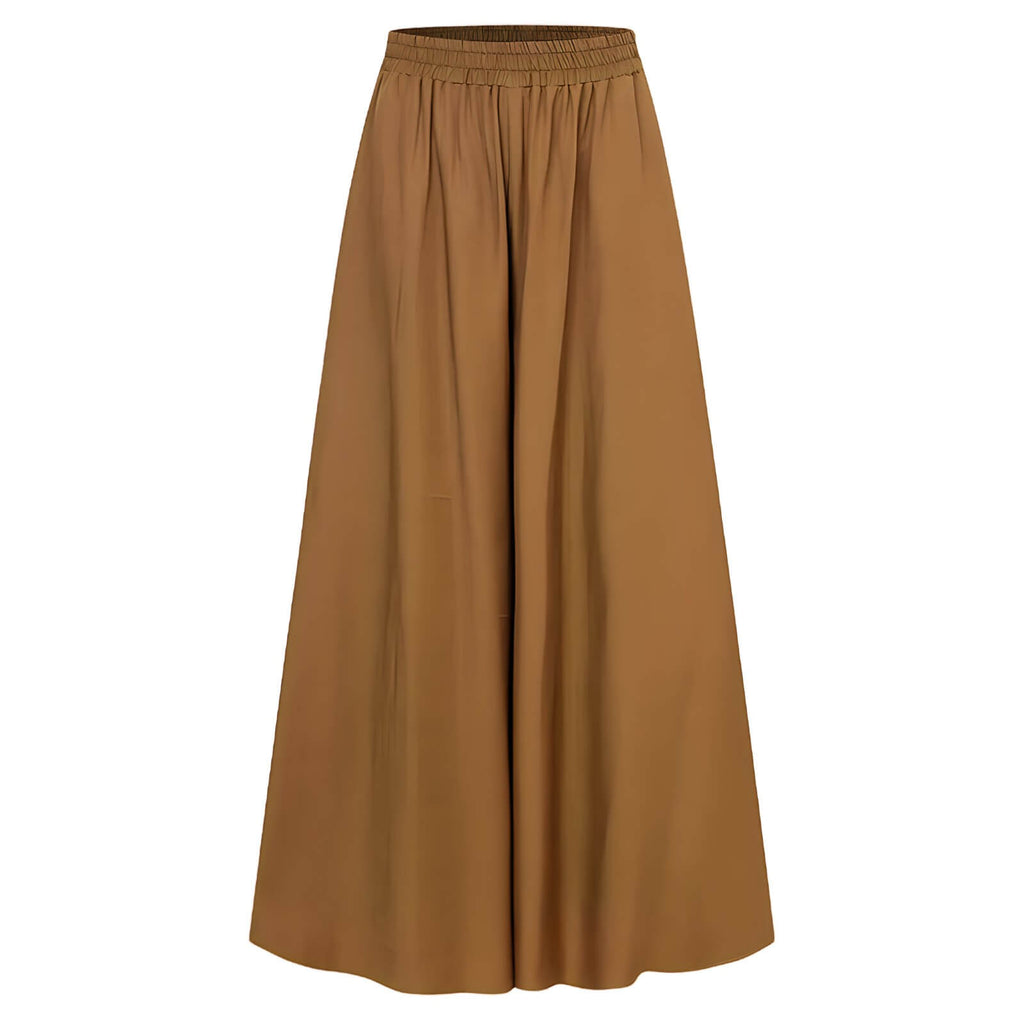 Calça Wide Leg Marrom 6