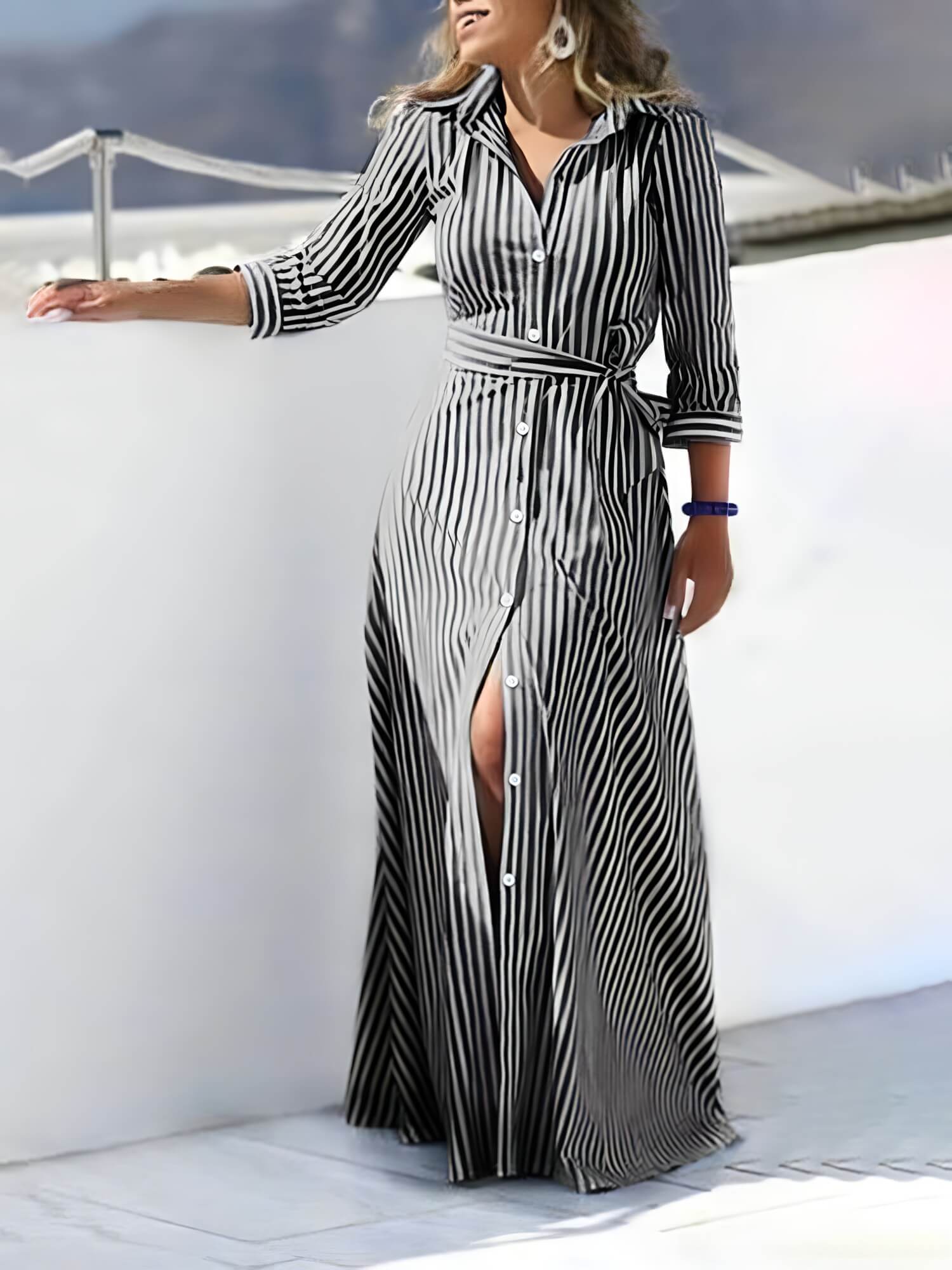Vestido Longo Casual Preto 2