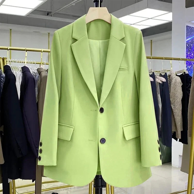 Blazer Feminino Casual Verde Claro 4
