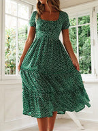 Vestido Midi Poá Verde 08