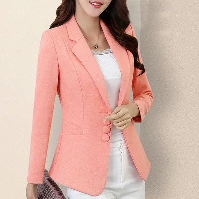 Blazer Feminino Casual Rosa 03
