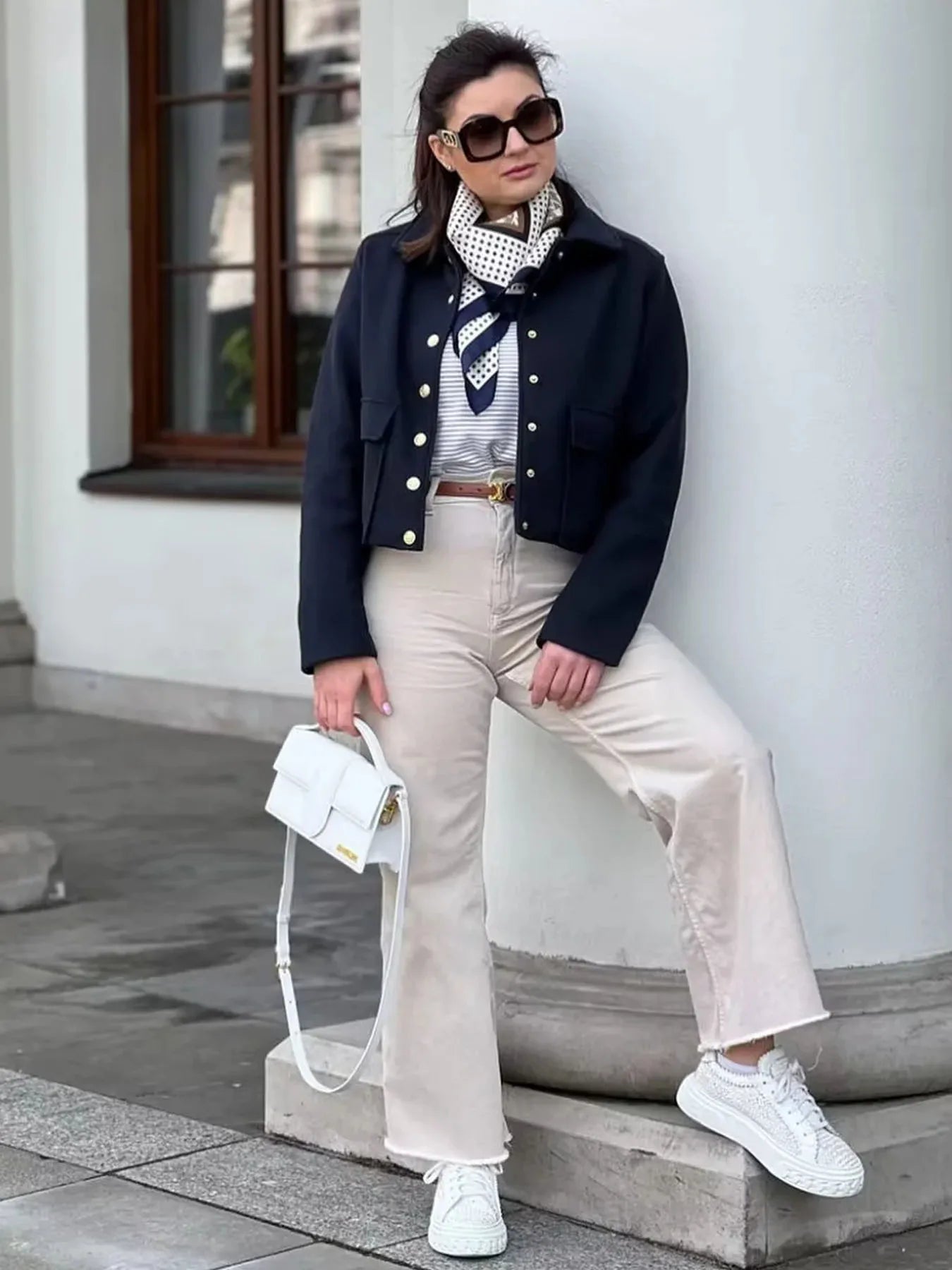 Jaqueta Feminina Streetwear Azul Marinho 2