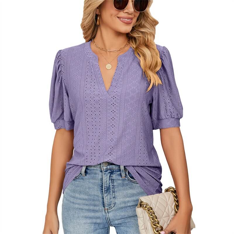 Blusa Casual Gladíolo Roxo / P 49