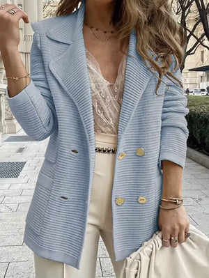 Casaco Feminino Casual Azul 2