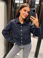 Jaqueta Feminina Casual Delfina