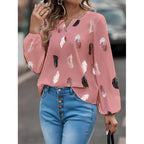 Blusa Casual de Chiffon Rosa 1