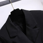 Blazer Longo Casual Preto 5