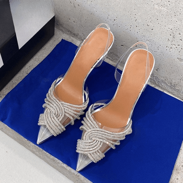 Scarpin Salto Alto Fino Branco 2