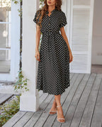 Vestido Mídi Casual Preto 7