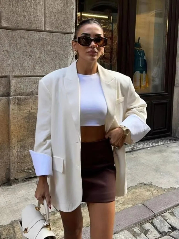 Blazer Elegante Bege 01