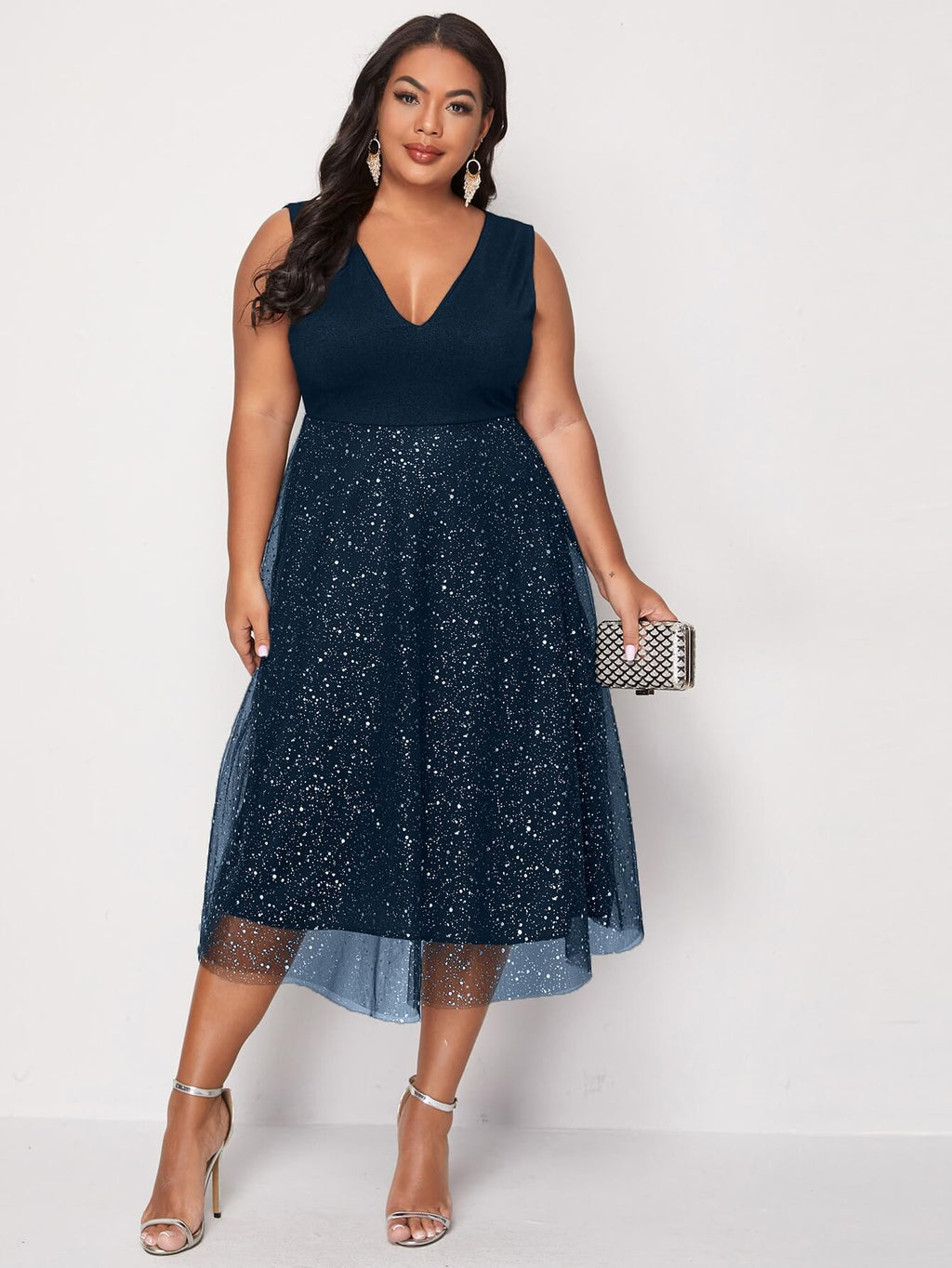 Vestido Curto Genova - Plus Size Azul / G 57